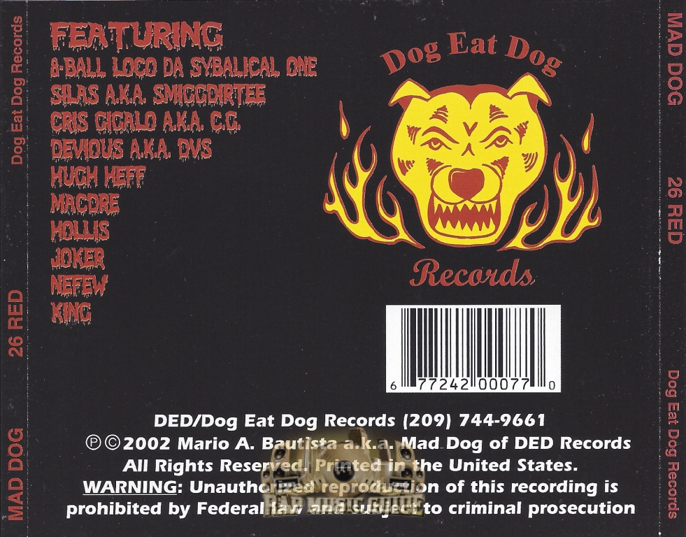 Mad Dog - 26 Red: CD | Rap Music Guide